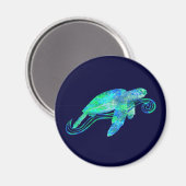 Meeresschildkröte-Grafik Magnet (Vorderseite/Rückseite)