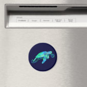 Meeresschildkröte-Grafik Magnet (In Situ (Geschirrspüler))