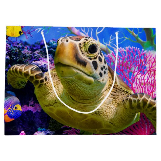 Meeresschildkröte Große Geschenktüte (Rückseite)
