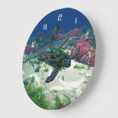 Meeresschildkröte Große Wanduhr (Winkel)