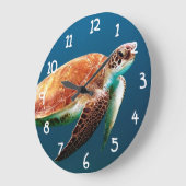 Meeresschildkröte Große Wanduhr (Winkel)