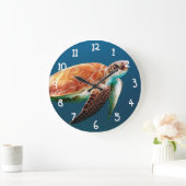 Meeresschildkröte Große Wanduhr (Zuhause)