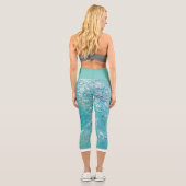Meeresschildkröte Grüner Hochwald Capri Leggings (Rückseite)