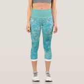 Meeresschildkröte Grüner Hochwald Capri Leggings (Vorderseite)