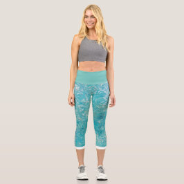 Meeresschildkröte Grüner Hochwald Capri Leggings
