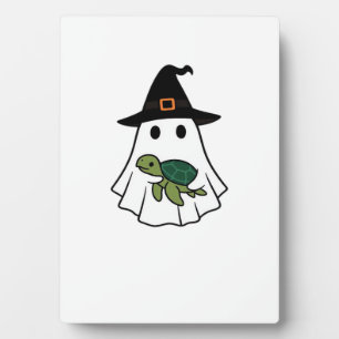 Meeresschildkröte Halloween Geist Hexenhut Tierlie Fotoplatte