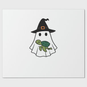 Meeresschildkröte Halloween Geist Hexenhut Tierlie Geschenkpapier
