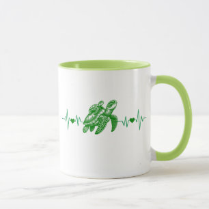 Meeresschildkröte Herzschlag Tasse Ozeanliebhaber