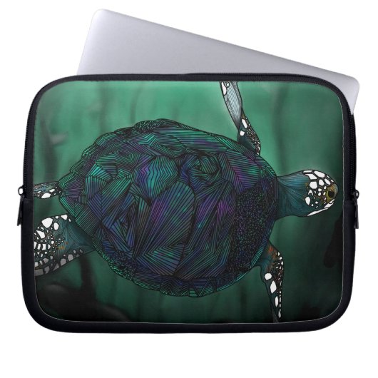 Meeresschildkröte-Hülse Laptopschutzhülle (Vorderseite)