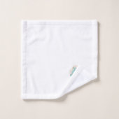 Meeresschildkröte im Korallenriff Badhandtuch Set (Waschlappen)