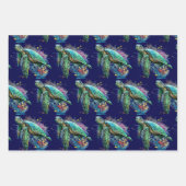 Meeresschildkröte im Unterwasser-Aquarell-Stil Geschenkpapier Set (Vorderseite)