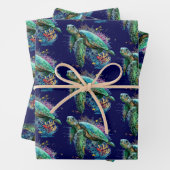 Meeresschildkröte im Unterwasser-Aquarell-Stil Geschenkpapier Set (Beispiel)