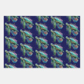 Meeresschildkröte im Unterwasser-Aquarell-Stil Geschenkpapier Set (Vorderseite)