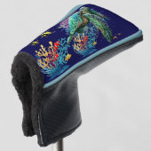 Meeresschildkröte im Unterwasser-Aquarell-Stil Golf Headcover (3/4 Vorderseite)