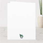 Meeresschildkröte im Unterwasser-Aquarell-Stil Karte (Rückseite)