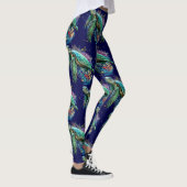 Meeresschildkröte im Unterwasser-Aquarell-Stil Leggings (Rechts)