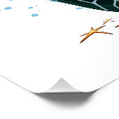 Meeresschildkröte im Unterwasser-Aquarell-Stil Poster (Ecke)