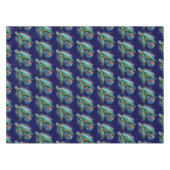 Meeresschildkröte im Unterwasser-Aquarell-Stil Tischdecke (Vorderseite (Horizontal))