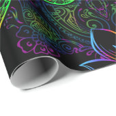 Meeresschildkröte in psychedelischen Multicolorfar Geschenkpapier (Rolleneckpunkt)