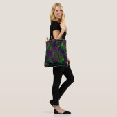 Meeresschildkröte in psychedelischen Multicolorfar Tasche (Am Model)