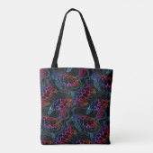 Meeresschildkröte in psychedelischen Multicolorfar Tasche (Rückseite)