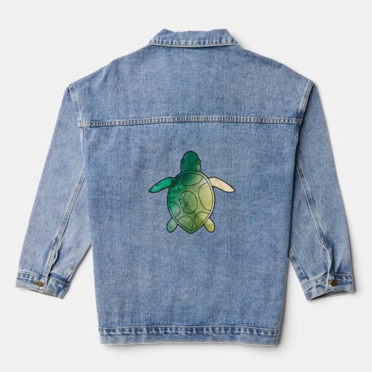 Meeresschildkröte Jeansjacke (Rückseite)