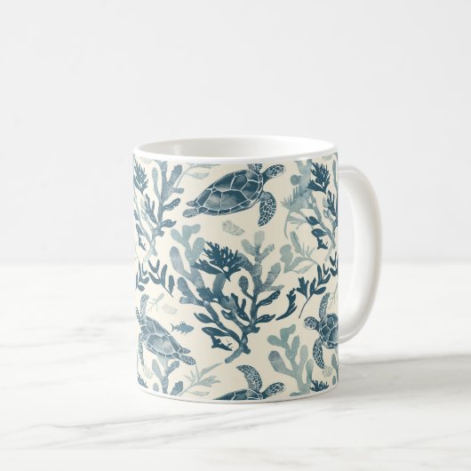 Meeresschildkröte Kaffeetasse (VorderseiteRechts)