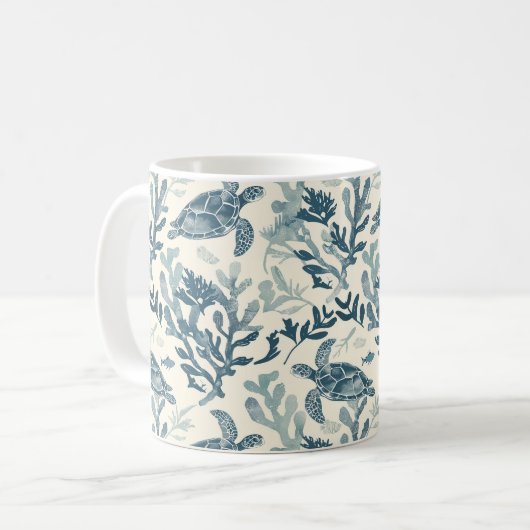 Meeresschildkröte Kaffeetasse (Vorderseite Links)