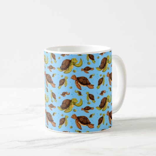 Meeresschildkröte Kaffeetasse (VorderseiteRechts)