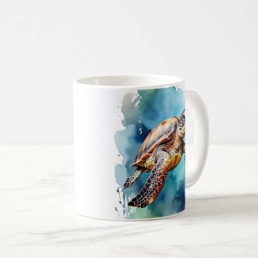Meeresschildkröte Kaffeetasse (VorderseiteRechts)