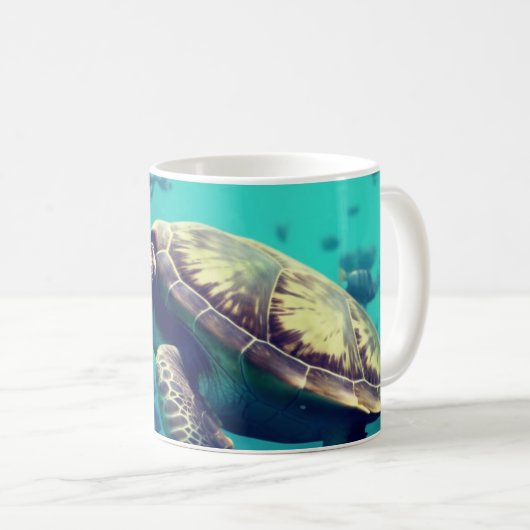 Meeresschildkröte Kaffeetasse (VorderseiteRechts)
