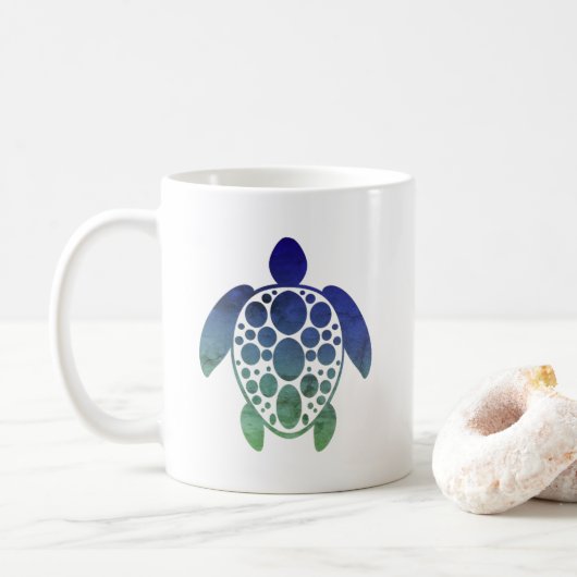 Meeresschildkröte Kaffeetasse (Mit Donut)