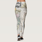 Meeresschildkröte Karte Beige Leggings (Rückseite)