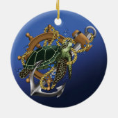 Meeresschildkröte Keramik Ornament (Hinten)