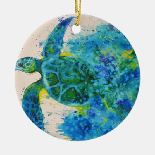 Meeresschildkröte Keramikornament (Vorne)