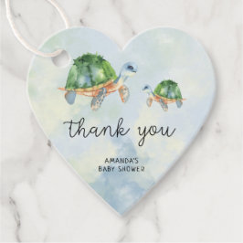 Meeresschildkröte - Kinderdusche Danke für die Vor Geschenkanhänger