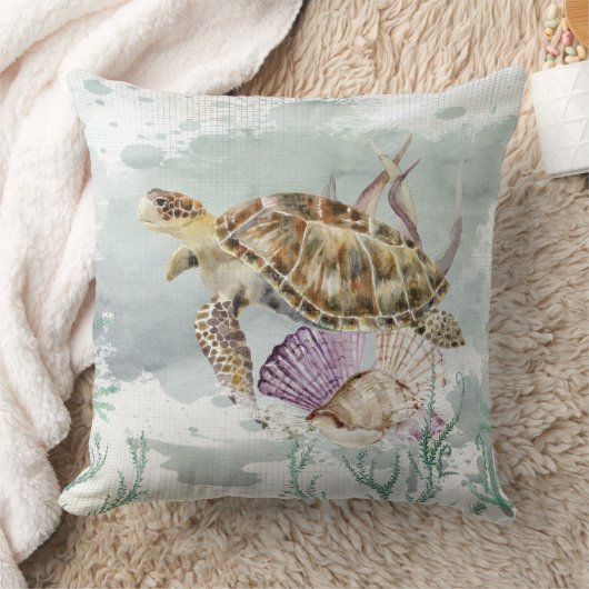 Meeresschildkröte Kissen (Decke)