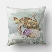 Meeresschildkröte Kissen (Rückseite)