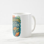 Meeresschildkröte & Korallen-Kunst Kaffeetasse (VorderseiteRechts)