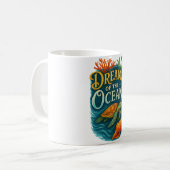 Meeresschildkröte & Korallen-Kunst Kaffeetasse (Vorderseite Links)
