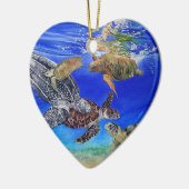 Meeresschildkröte-kundengerechte Verzierung Keramik Ornament (Links)