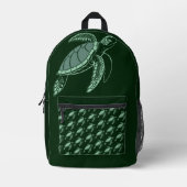 Meeresschildkröte Kunst Design Rucksack (Vorderseite)