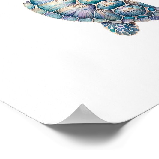 Meeresschildkröte Kunst Poster (Ecke)