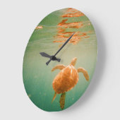 Meeresschildkröte Lage Wanduhr (Winkel)