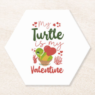 Meeresschildkröte Landschildkröte Valentinstag Kop Untersetzer
