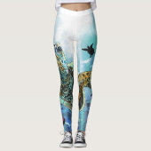 Meeresschildkröte Leggings (Vorderseite)