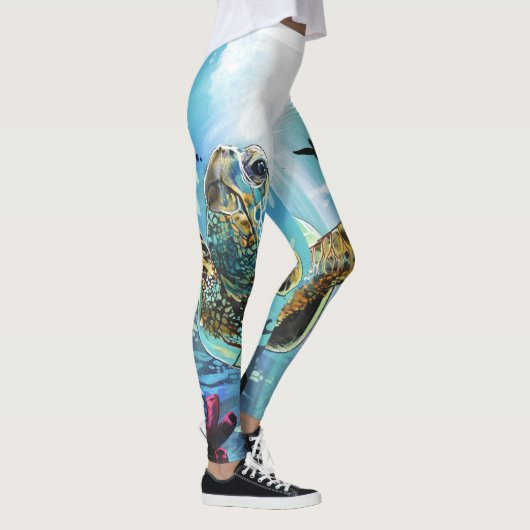 Meeresschildkröte Leggings (Rechts)