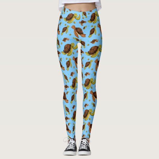 Meeresschildkröte Leggings (Vorderseite)