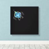 Meeresschildkröte Leinwanddruck (Insitu (Holzboden))