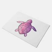 Meeresschildkröte lila Wasserfarbe Fußmatte (Schrägansicht)